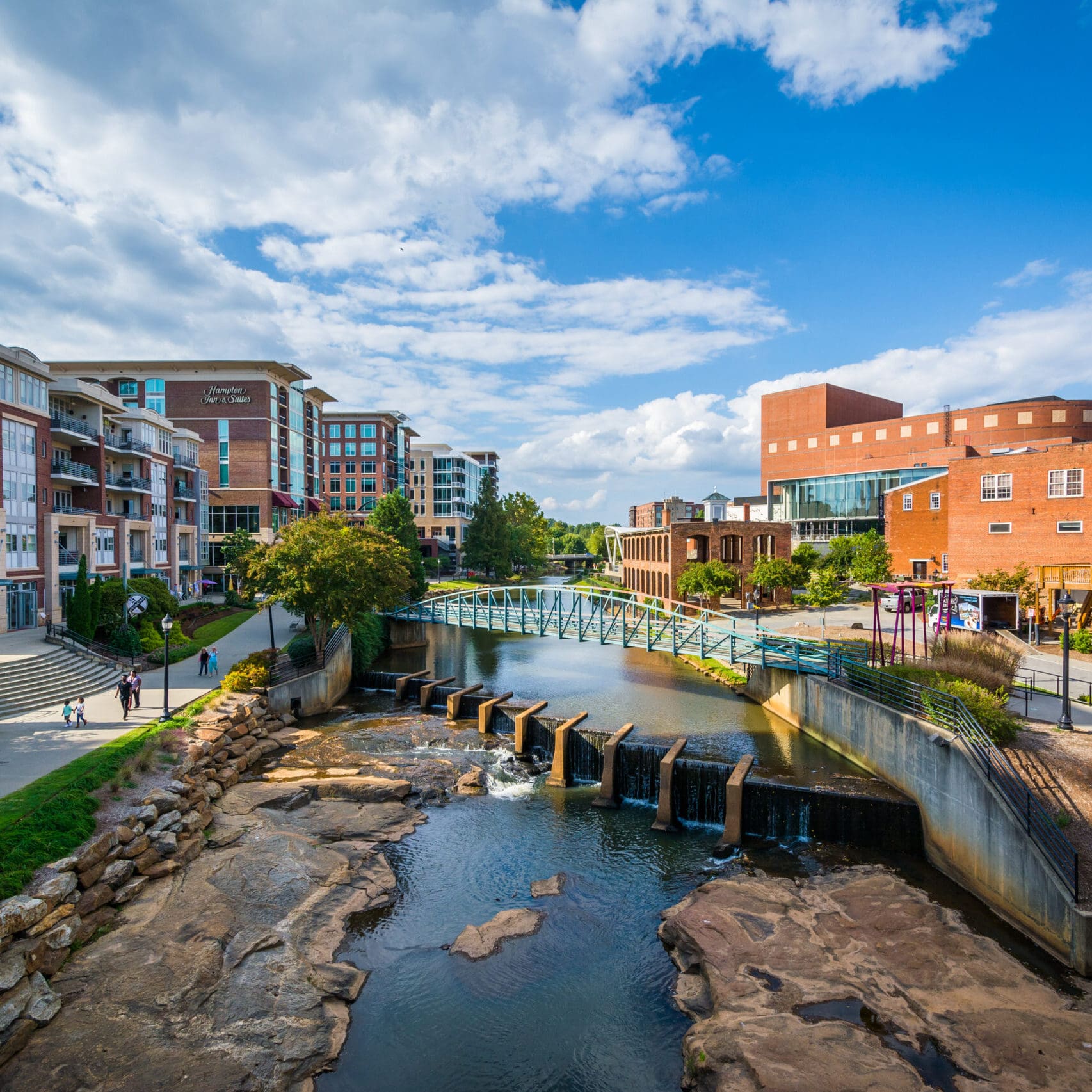 View of the Reedy River, in downtown Greenville, South Carolina. View of the Reedy River, in downtown Greenville, South Carolina.
